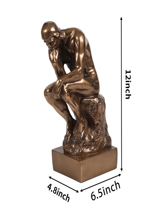 Magicsculp-The Thinker Statue in Premium Cold Cast Bronze- 12-Inch Museum Grade Collectible Figurine-(Large-Decoration) - Image 3